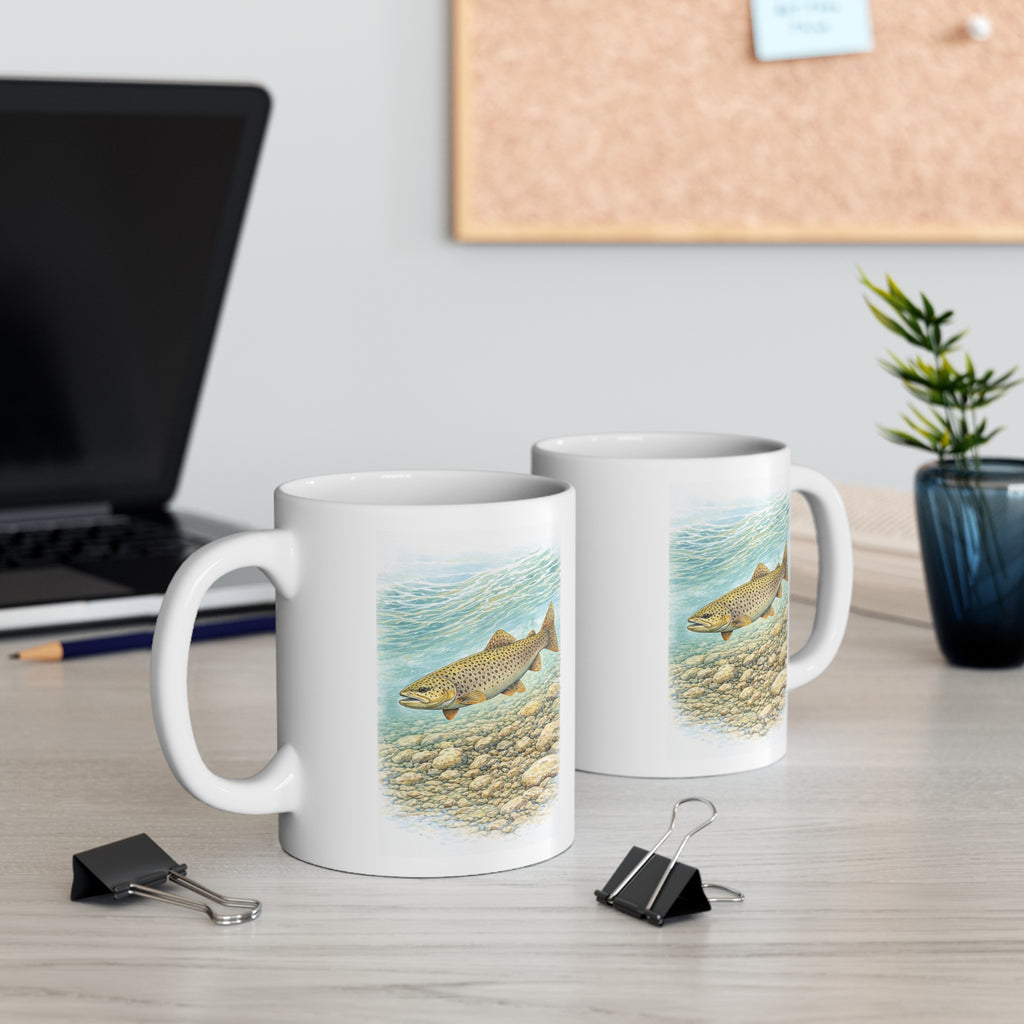 Brown Trout Mug Wildlife Ceramic 11oz Colour