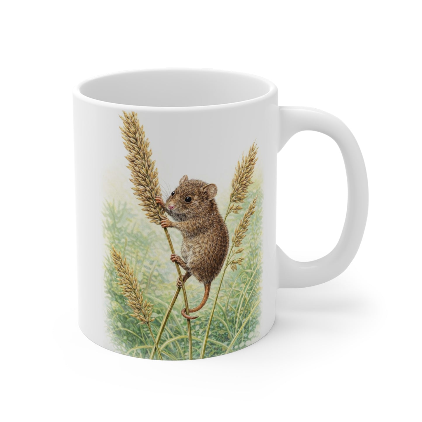 Field Mouse Wildlife Mug – Nature Illustration by L.A. Brown