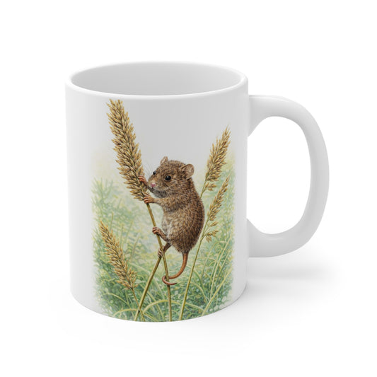 Field Mouse Wildlife Mug – Nature Illustration by L.A. Brown