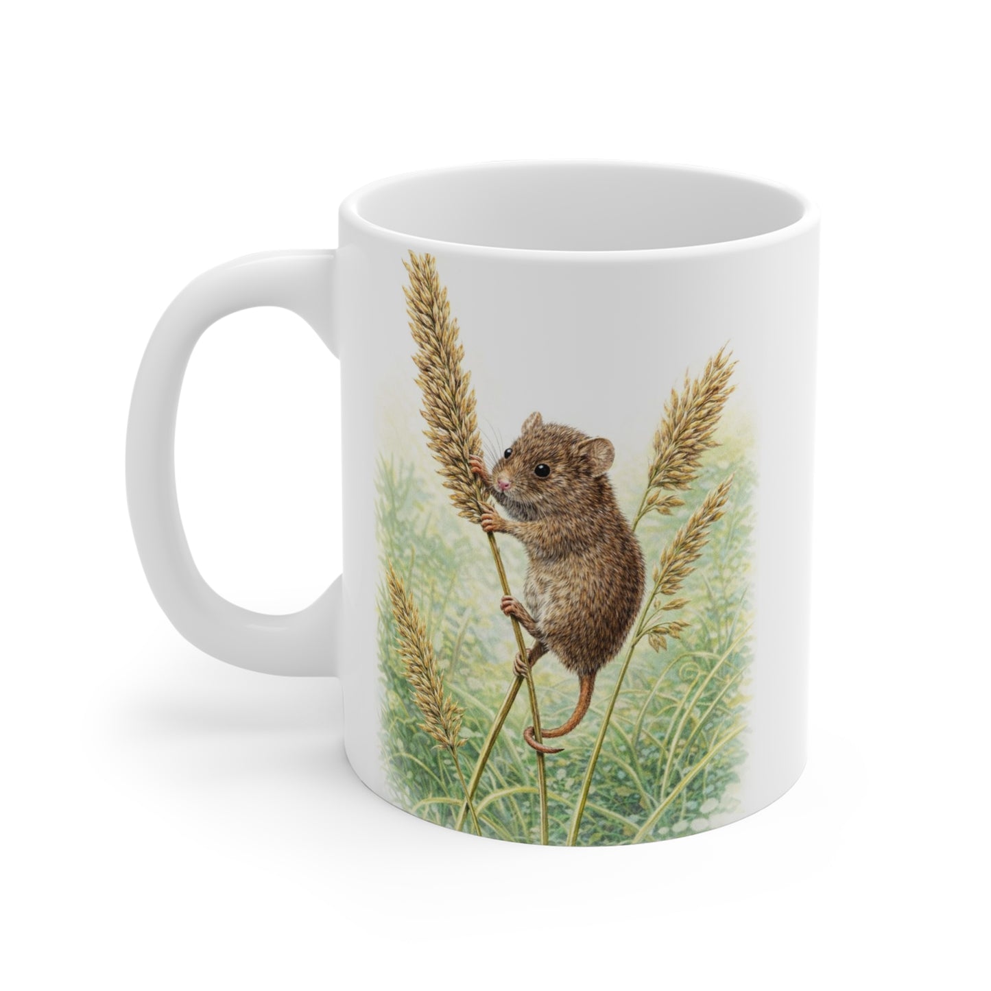 Field Mouse Wildlife Mug – Nature Illustration by L.A. Brown