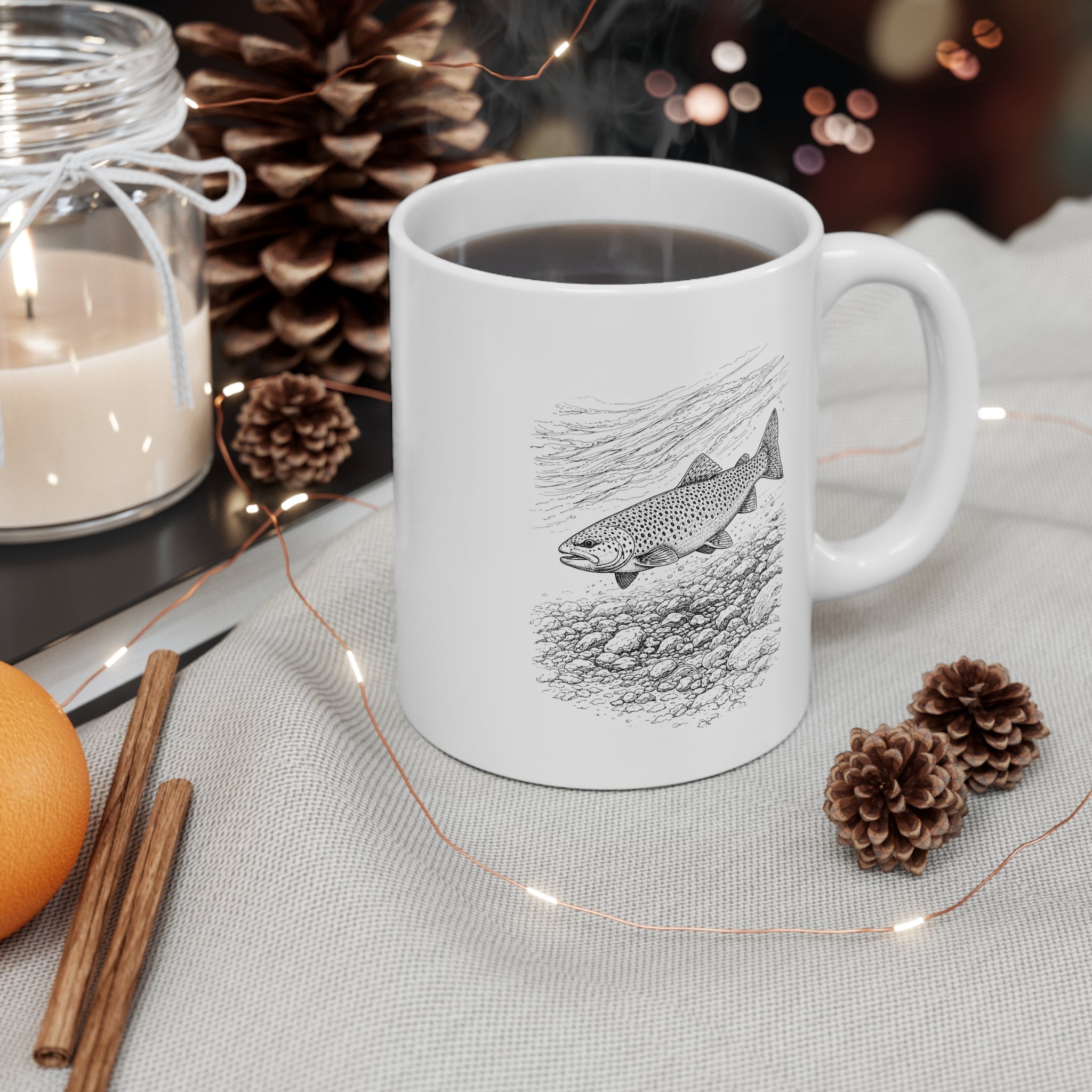 Brown trout  Mug – Wildlife Design Ceramic Mug | Wildline Creations