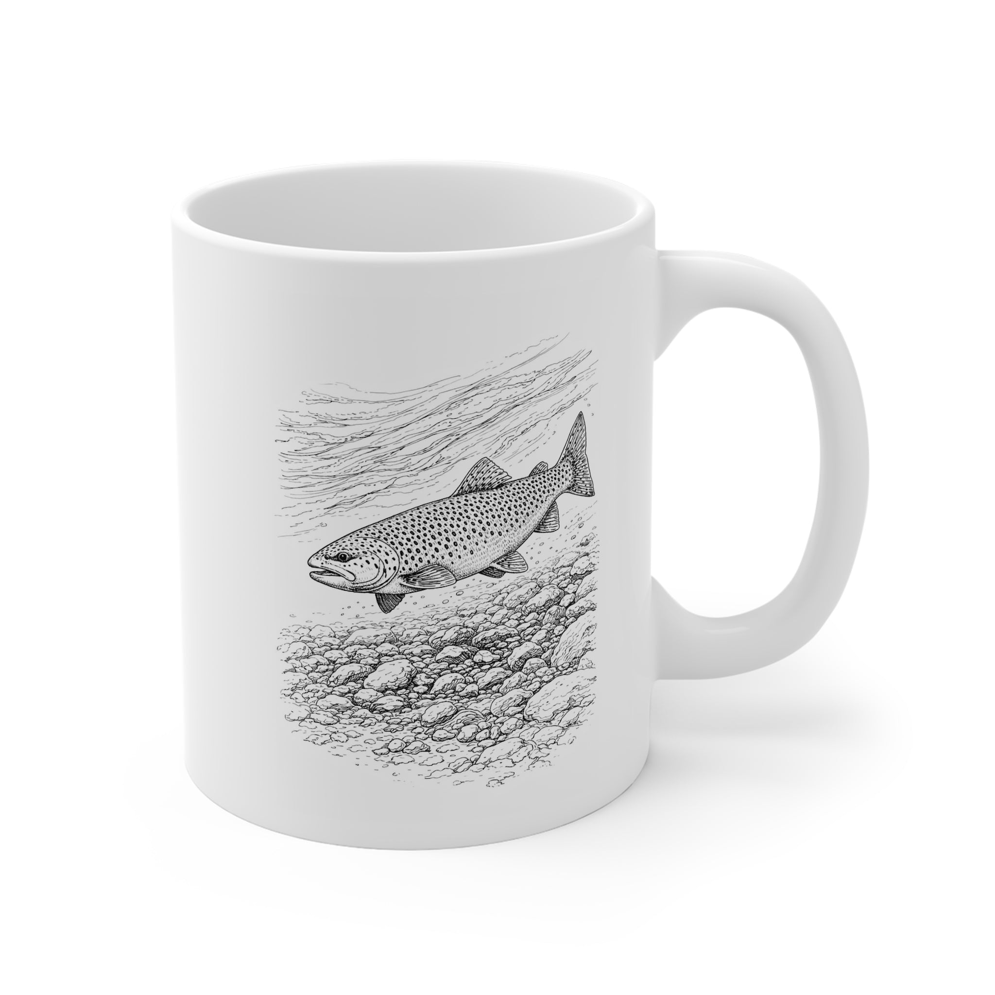Brown trout  Mug – Wildlife Design Ceramic Mug | Wildline Creations