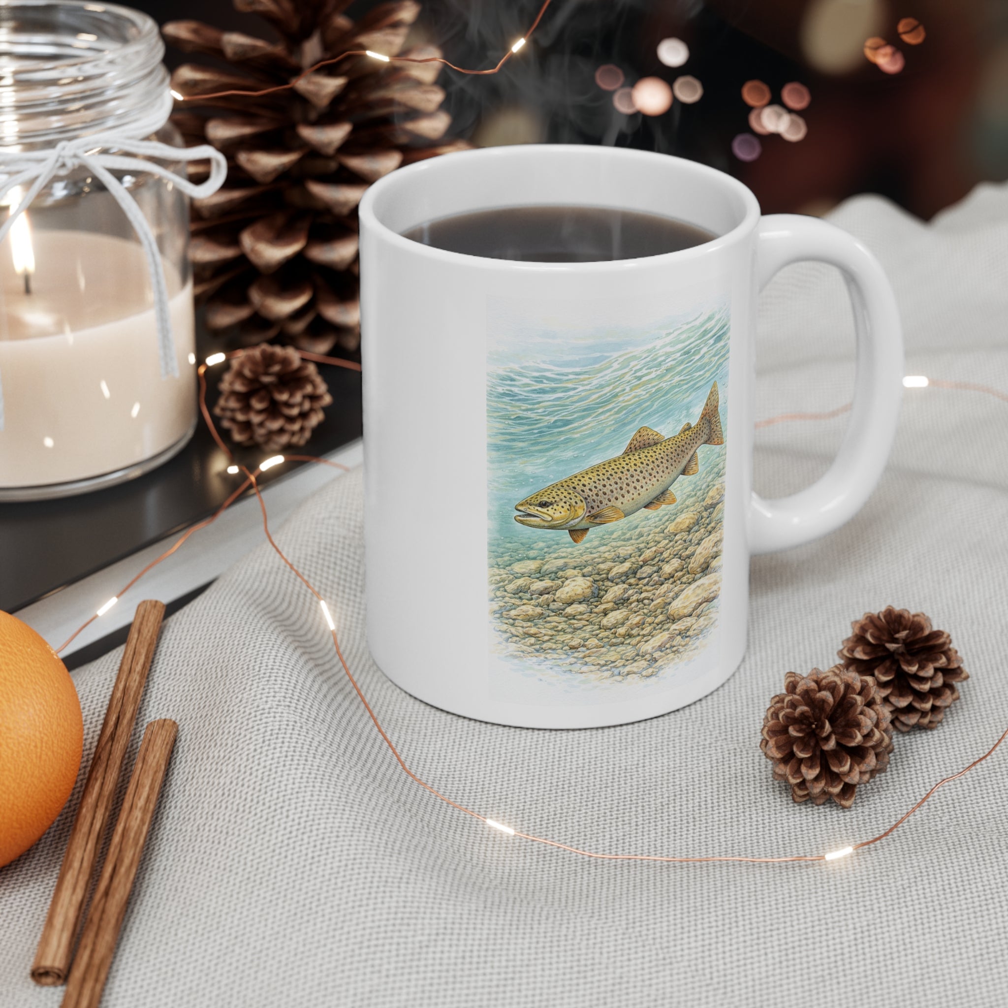 Brown trout Mug – Wildlife Design Ceramic Mug | Wildline Creations