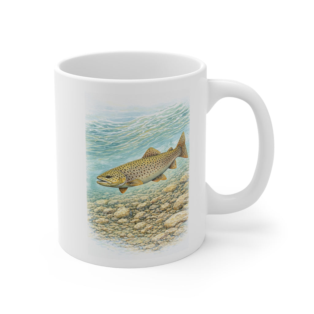 Brown Trout Mug Wildlife Ceramic 11oz Colour