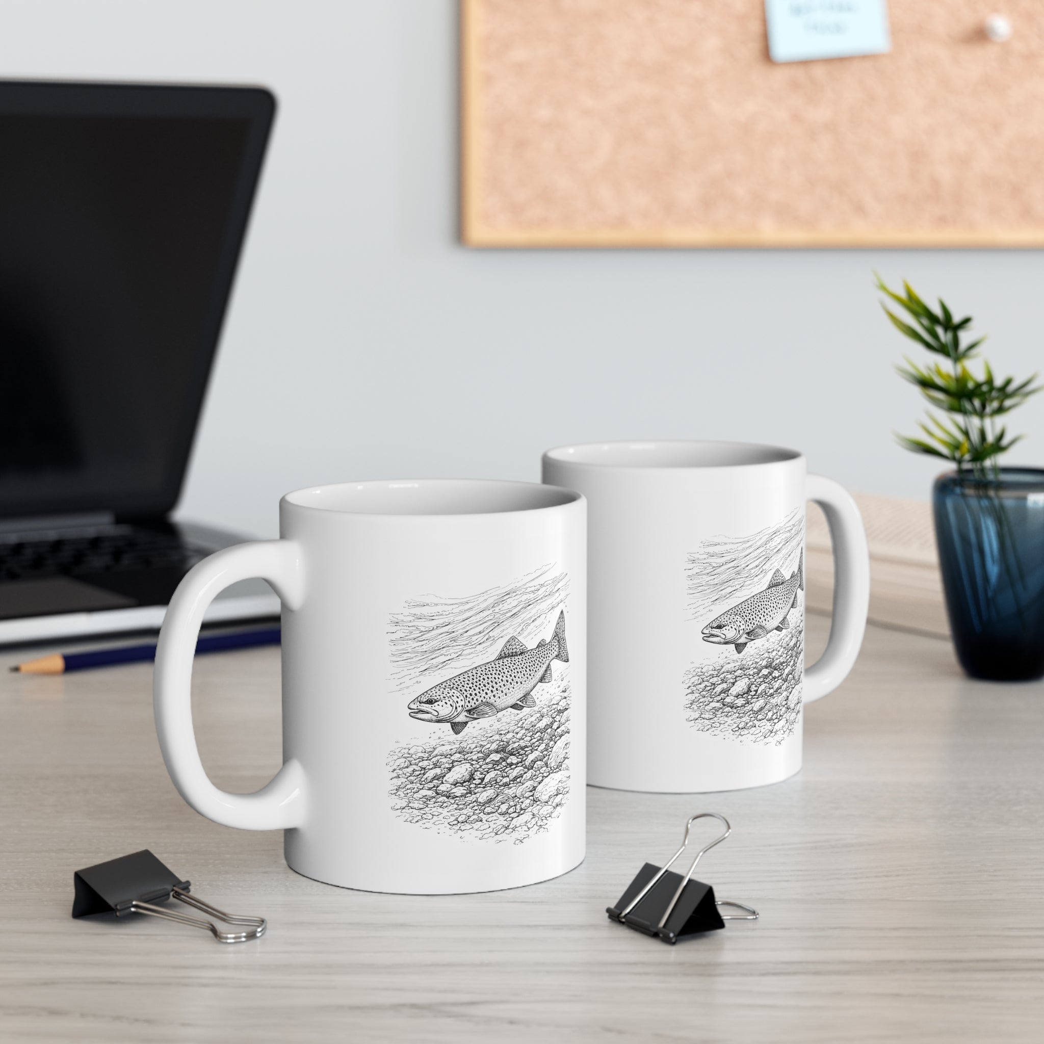 Brown trout  Mug – Wildlife Design Ceramic Mug | Wildline Creations
