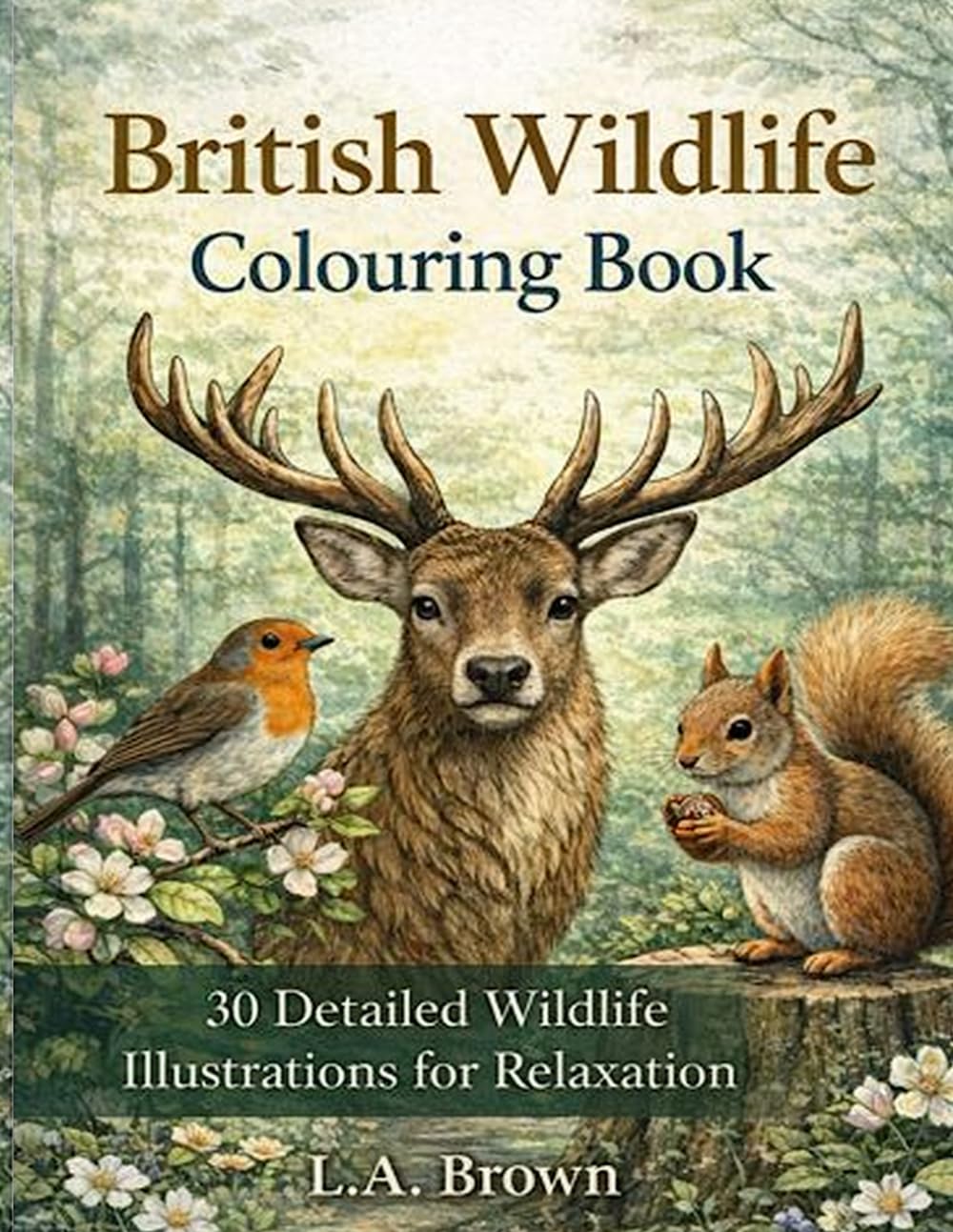 British Wildlife Colouring Book – Nature Illustrations by L.A. Brown