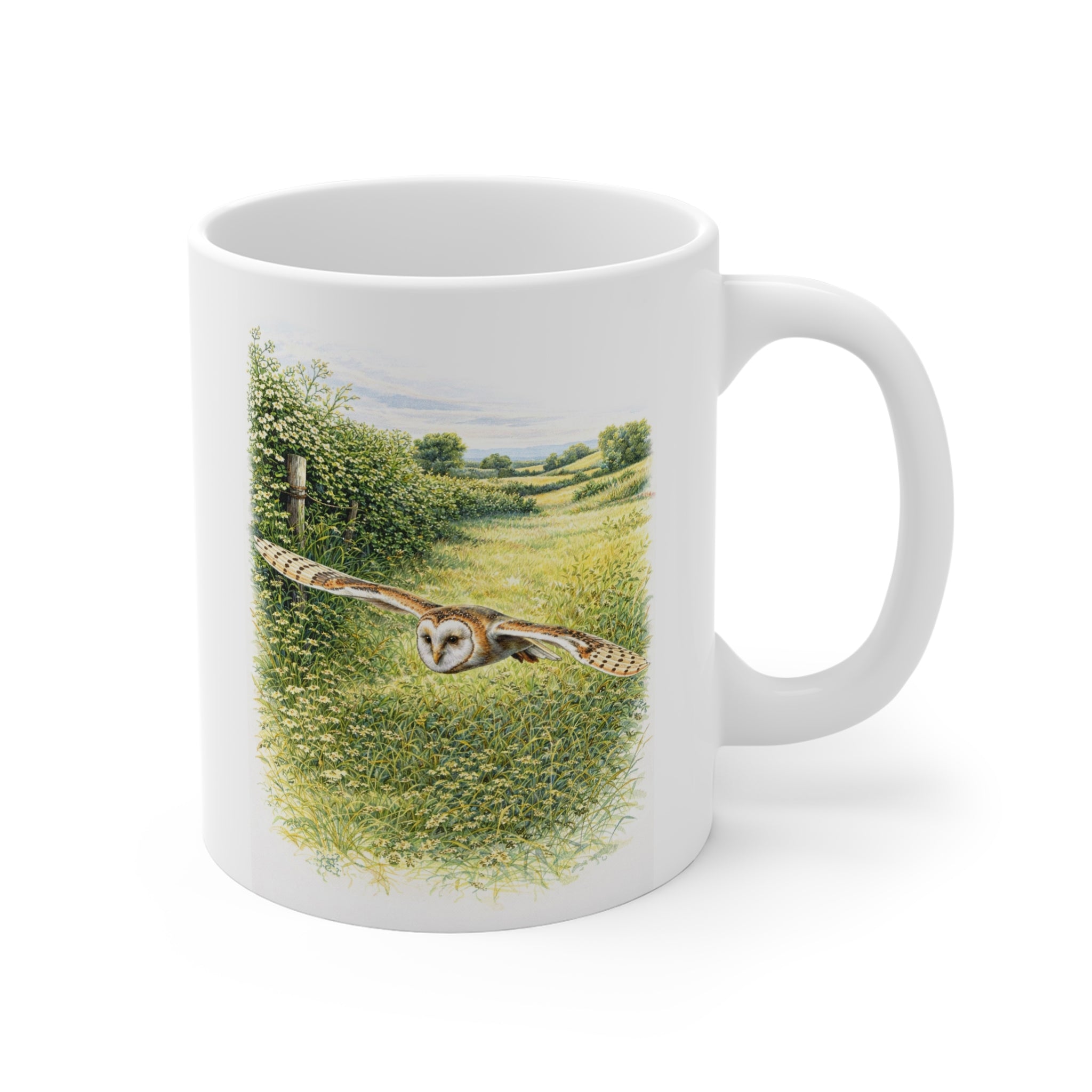 Barn Owl Mug Wildlife Ceramic 11oz