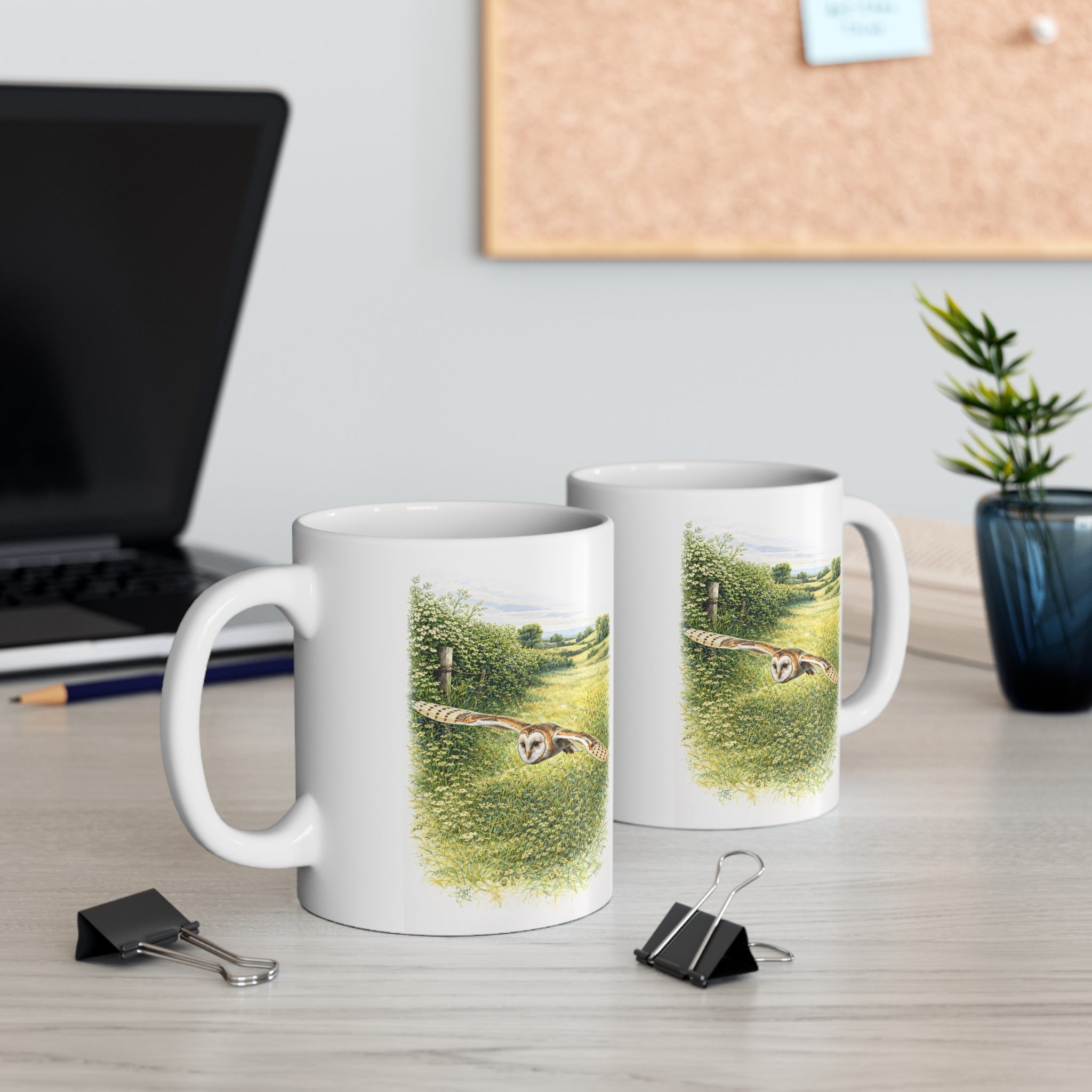 Barn Owl Mug Wildlife Ceramic 11oz