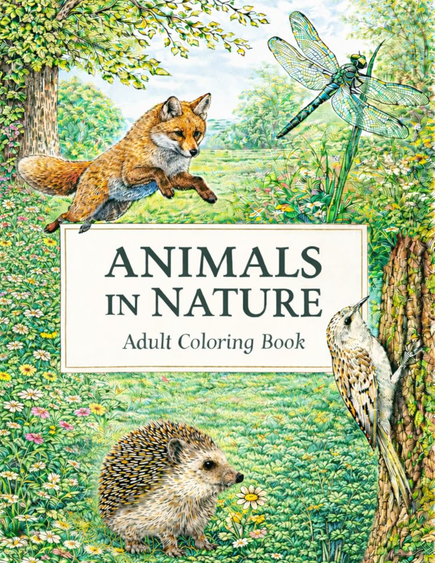 Animals in Nature Colouring Book – Wildlife Illustrations by L.A. Brown