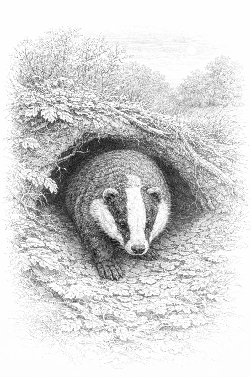 British Wildlife Colouring Book – Nature Illustrations by L.A. Brown